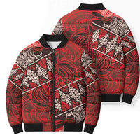 Vintage Ngatu Tribal Tonga Pattern Bomber Puffer Jacket LT9 - Polynesian Pride