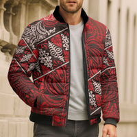 Vintage Ngatu Tribal Tonga Pattern Bomber Puffer Jacket LT9 - Polynesian Pride