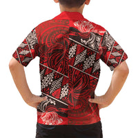 Vintage Ngatu Tribal Tonga Pattern Family Matching Off Shoulder Maxi Dress and Hawaiian Shirt LT9 - Polynesian Pride