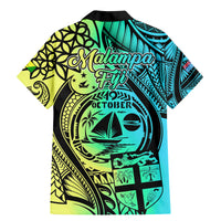 Malampa Fiji Day Family Matching Mermaid Dress and Hawaiian Shirt Vanuatu Sand Drawing With Polynesian Pattern LT9 - Polynesian Pride