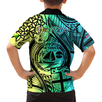 Personalised Malampa Fiji Day Family Matching Summer Maxi Dress and Hawaiian Shirt Vanuatu Sand Drawing With Polynesian Pattern LT9 - Polynesian Pride