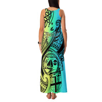 Personalised Malampa Fiji Day Family Matching Tank Maxi Dress and Hawaiian Shirt Vanuatu Sand Drawing With Polynesian Pattern LT9 - Polynesian Pride
