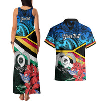 personalised-torba-vanuatu-couples-matching-tank-maxi-dress-and-hawaiian-shirt-sand-drawing-with-polynesian-pattern