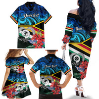 personalised-torba-vanuatu-family-matching-off-shoulder-long-sleeve-dress-and-hawaiian-shirt-sand-drawing-with-polynesian-pattern