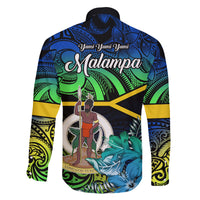Malampa Day Family Matching Mermaid Dress and Hawaiian Shirt Vanuatu Flowers with Malampa Emblem Tribal Pattern LT9 - Polynesian Pride