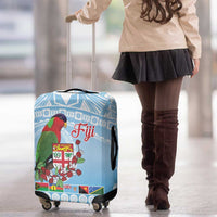 Melanesian Fiji Kula Bird Luggage Cover with Tagimoucia Masi Tapa Pattern