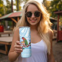 Melanesian Fiji Skinny Tumbler Kula Bird with Tagimoucia Masi Tapa Pattern LT9 - Polynesian Pride