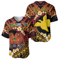 Melanesian Papua New Guinea Baseball Jersey Plumeria Bird of Paradise Tribal LT9 - Polynesian Pride