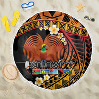 Melanesian Papua New Guinea Beach Blanket Plumeria Bird of Paradise Tribal LT9 One Size 150cm Red - Polynesian Pride