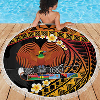 Melanesian Papua New Guinea Beach Blanket Plumeria Bird of Paradise Tribal LT9 - Polynesian Pride