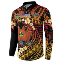Melanesian Papua New Guinea Button Sweatshirt Plumeria Bird of Paradise Tribal LT9 - Polynesian Pride