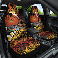 Melanesian Papua New Guinea Car Seat Cover Plumeria Bird of Paradise Tribal LT9 One Size Red - Polynesian Pride