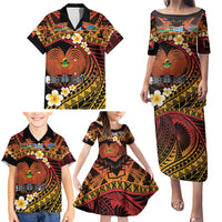 Melanesian Papua New Guinea Family Matching Puletasi and Hawaiian Shirt Plumeria Bird of Paradise Tribal LT9 - Polynesian Pride