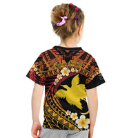 Melanesian Papua New Guinea Kid T Shirt Plumeria Bird of Paradise Tribal LT9 - Polynesian Pride