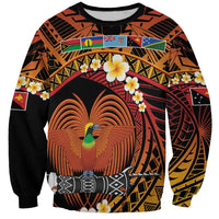 Melanesian Papua New Guinea Sweatshirt Plumeria Bird of Paradise Tribal LT9 Unisex Red - Polynesian Pride