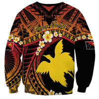 Melanesian Papua New Guinea Sweatshirt Plumeria Bird of Paradise Tribal LT9 - Polynesian Pride