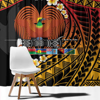 Melanesian Papua New Guinea Window Curtain Plumeria Bird of Paradise Tribal LT9 - Polynesian Pride