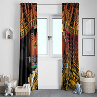 Melanesian Papua New Guinea Window Curtain Plumeria Bird of Paradise Tribal LT9 - Polynesian Pride