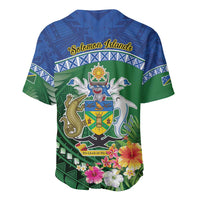 Melanesian Solomon Islands Baseball Jersey Tropical Shark Tattoo LT9 - Polynesian Pride