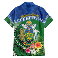 Melanesian Solomon Islands Family Matching Long Sleeve Bodycon Dress and Hawaiian Shirt Tropical Shark Tattoo LT9 - Polynesian Pride