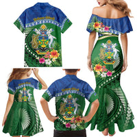 Melanesian Solomon Islands Family Matching Mermaid Dress and Hawaiian Shirt Tropical Shark Tattoo LT9 - Polynesian Pride
