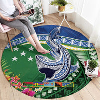 Melanesian Solomon Islands Round Carpet Tropical Shark Tattoo LT9 - Polynesian Pride