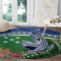 Melanesian Solomon Islands Round Carpet Tropical Shark Tattoo LT9 - Polynesian Pride