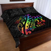 Personalised New Zealand Wellington Pride Quilt Bed Set Maori Fern with Pride Flag 2024