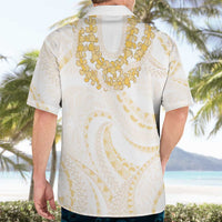 Aloha Lei Onaona Hawaiian Shirt Beige Hawaiian Tribal Pattern