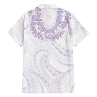 Aloha Lei Onaona Hawaiian Shirt Purple Hawaiian Tribal Pattern