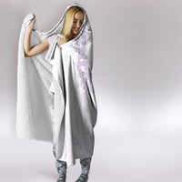 Aloha Lei Onaona Hooded Blanket Purple Hawaiian Tribal Pattern
