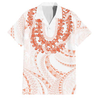 Aloha Lei Onaona Family Matching Summer Maxi Dress and Hawaiian Shirt Red Hawaiian Tribal Pattern LT9 Dad's Shirt - Short Sleeve Red - Polynesian Pride