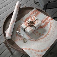 Aloha Lei Onaona Wrapping Paper Red Hawaiian Tribal Pattern - Polynesian Pride