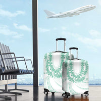Aloha Lei Onaona Luggage Cover Sage Green Hawaiian Tribal Pattern