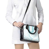 Aloha Lei Onaona Shoulder Handbag Teal Hawaiian Tribal Pattern