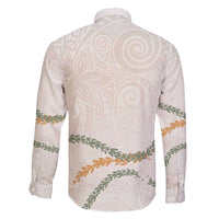Aloha Lei Mikioi Family Matching Mermaid Dress and Hawaiian Shirt Beige Polynesian Tribal Tatau Pattern LT9 - Polynesian Pride