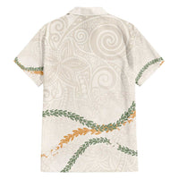 Aloha Lei Mikioi Family Matching Summer Maxi Dress and Hawaiian Shirt Beige Polynesian Tribal Tatau Pattern LT9 - Polynesian Pride