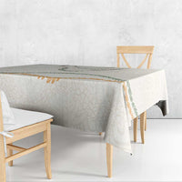 Aloha Lei Mikioi Tablecloth Beige Polynesian Tribal Tatau Pattern