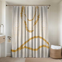 Aloha Lei Mikioi Bathroom Set Gold Polynesian Tribal Tatau Pattern - Polynesian Pride