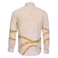 Aloha Lei Mikioi Family Matching Mermaid Dress and Hawaiian Shirt Gold Polynesian Tribal Tatau Pattern LT9 - Polynesian Pride