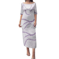 Aloha Lei Mikioi Family Matching Puletasi and Hawaiian Shirt Purple Polynesian Tribal Tatau Pattern LT9 Mom's Dress Purple - Polynesian Pride
