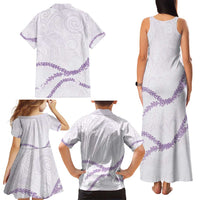Aloha Lei Mikioi Family Matching Tank Maxi Dress and Hawaiian Shirt Purple Polynesian Tribal Tatau Pattern LT9 - Polynesian Pride