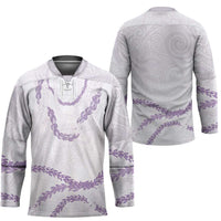 Aloha Lei Mikioi Hockey Jersey Purple Polynesian Tribal Tatau Pattern - Polynesian Pride