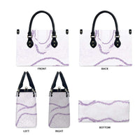 Aloha Lei Mikioi Leather Bag Purple Polynesian Tribal Tatau Pattern - Polynesian Pride