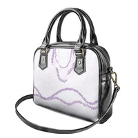 Aloha Lei Mikioi Shoulder Handbag Purple Polynesian Tribal Tatau Pattern