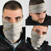 Aloha Pakalana and Puakenikeni Lei Neck Gaiter Beige Hawaiian Pattern - Polynesian Pride