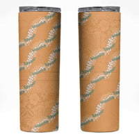 Aloha Pakalana and Puakenikeni Lei Skinny Tumbler Gold Hawaiian Pattern LT9 Gold - Polynesian Pride