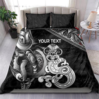 Personalised New Zealand Potae Pango Cricket Bedding Set Special Maori Hei Tiki Tribal Tattoo LT9 - Polynesian Pride