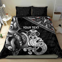 Personalised New Zealand Potae Pango Cricket Bedding Set Special Maori Hei Tiki Tribal Tattoo LT9 - Polynesian Pride