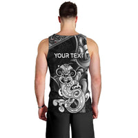Personalised New Zealand Potae Pango Cricket Men Tank Top Special Maori Hei Tiki Tribal Tattoo LT9 - Polynesian Pride